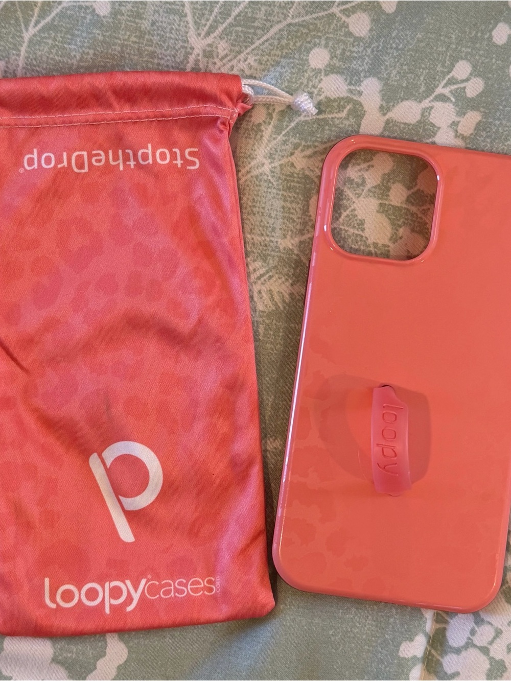 Loopy Case Coral Pink Phone Case with Built-In Loop Strap